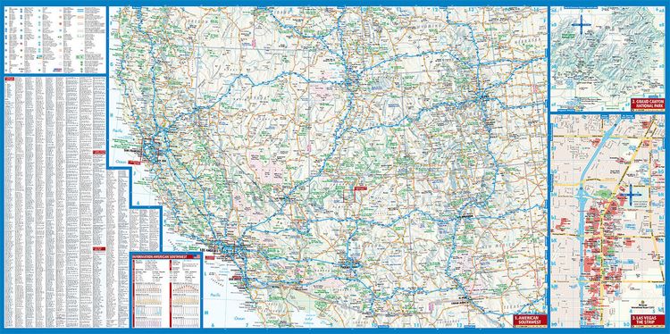 American Southwest 1 : 3 000 000. Road Map + City Maps