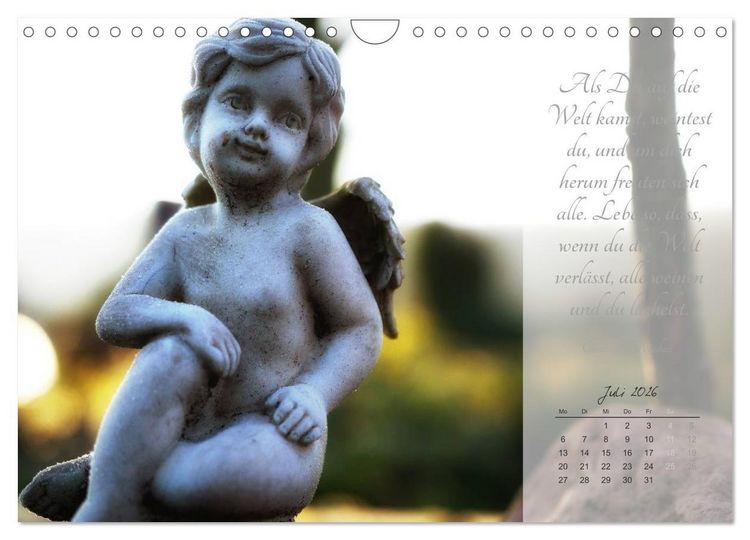 Produktbild: Engel - Tr&auml;ume und Zitate (Wandkalender 2026 DIN A4 quer), CALVENDO Monatskalender