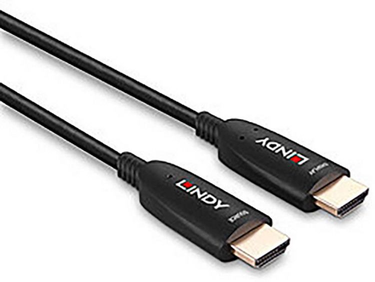 Produktbild: LINDY HDMI Anschlusskabel HDMI-A Stecker 10.00m Schwarz 38510 8K UHD HDMI-Kabel