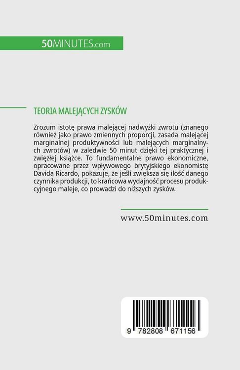 Produktbild: Teoria malej&iquest;cych zysk&oacute;w