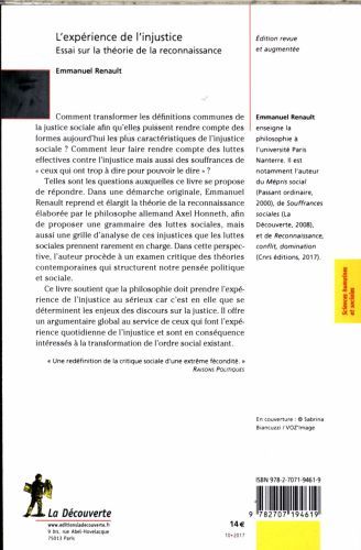 Produktbild: L'Experience de l'Injustice