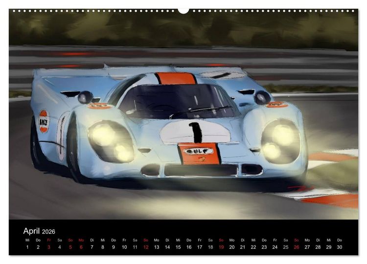 Produktbild: Classic Car Art by Reinhold Art&acute;s (Wandkalender 2026 DIN A2 quer), CALVENDO Monatskalender