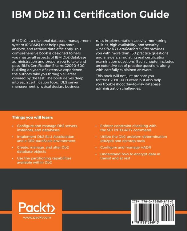 Produktbild: IBM Db2 11.1 Certification Guide