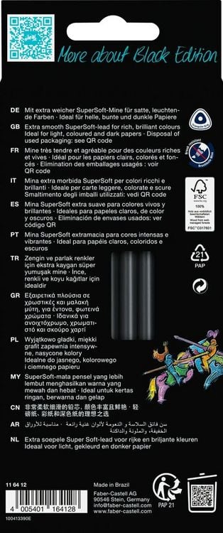 Produktbild: Faber-Castell Buntstifte Black Edition 12er Set