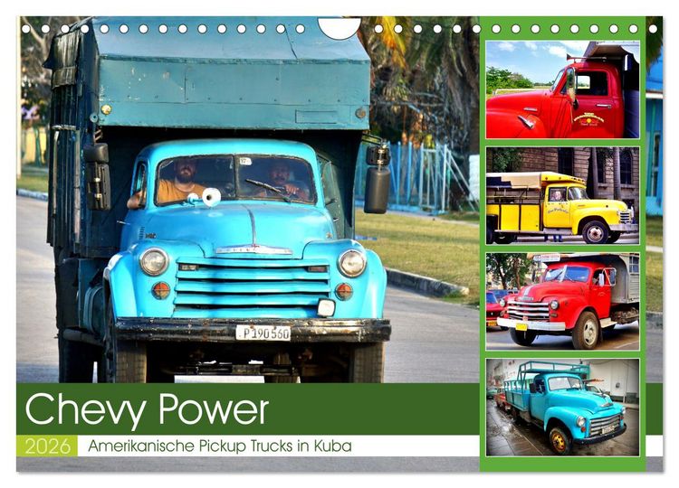 Produktbild: CHEVY POWER - Amerikanische Pickup Trucks in Kuba (Wandkalender 2026 DIN A4 quer), CALVENDO Monatskalender