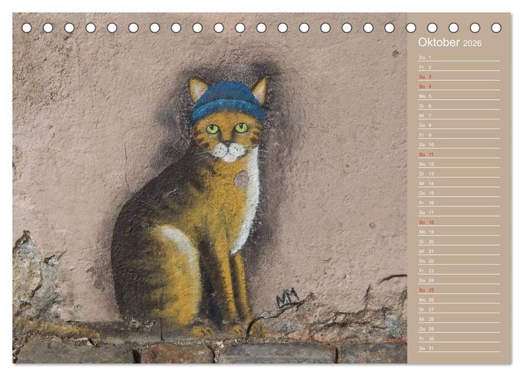 Produktbild: Flensburger Katzen (Tischkalender 2026 DIN A5 quer), CALVENDO Monatskalender
