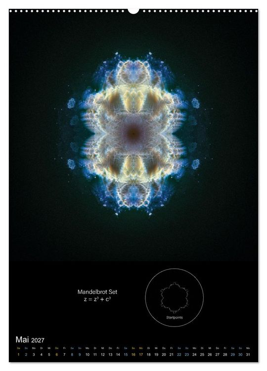 Produktbild: Buddhabrot fractal art (Wandkalender 2027 DIN A2 hoch), CALVENDO Monatskalender