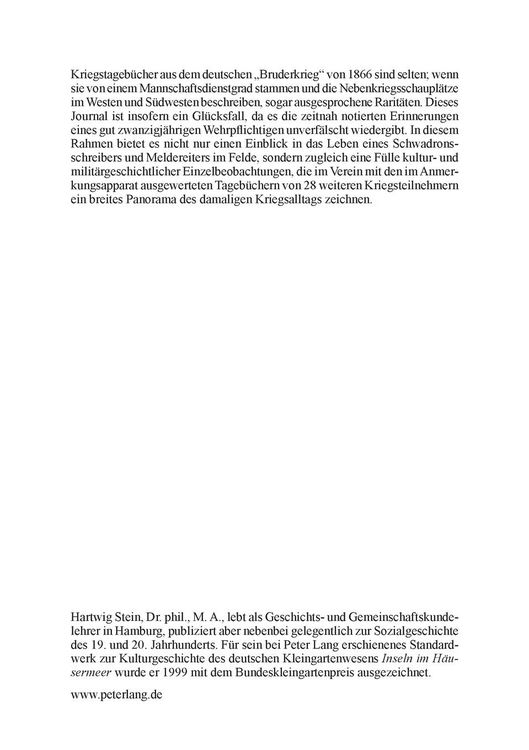 Produktbild: Das Kriegstagebuch des preu&szlig;ischen Gefreiten Albert Koch aus dem West- und Mainfeldzug des Jahres 1866