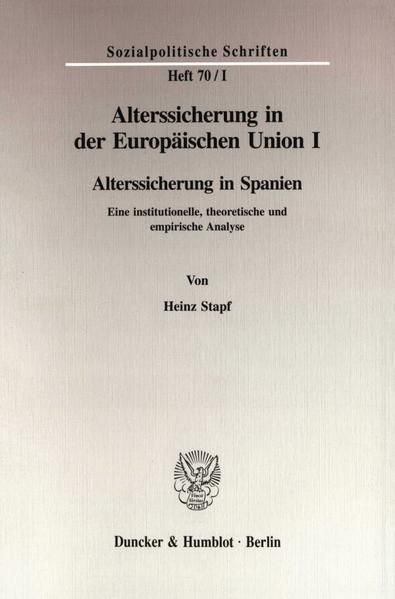 Produktbild: Alterssicherung in der Europ&auml;ischen Union I.