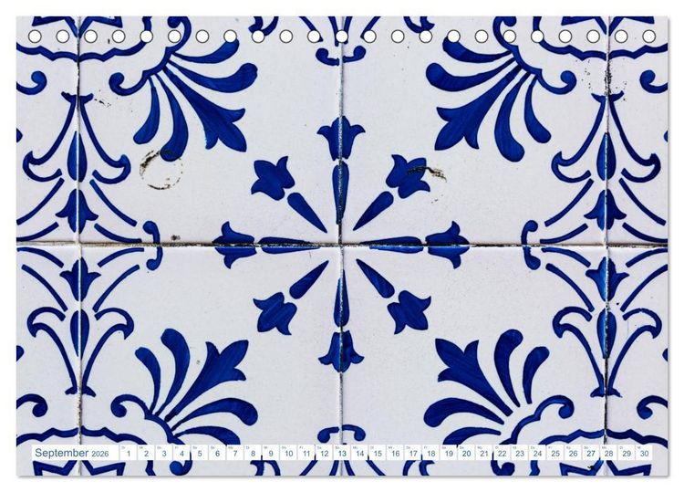 Produktbild: Fliesen von Lissabon (Tischkalender 2026 DIN A5 quer), CALVENDO Monatskalender