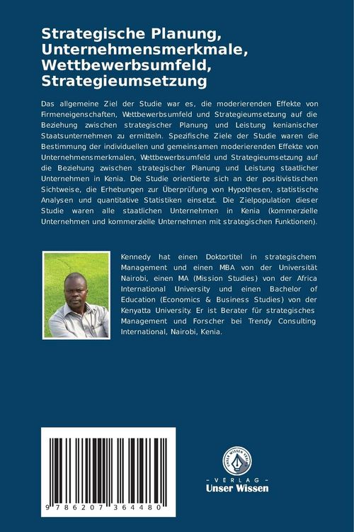 Produktbild: Strategische Planung, Unternehmensmerkmale, Wettbewerbsumfeld, Strategieumsetzung