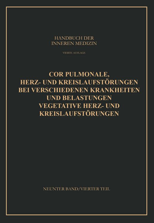 Produktbild: Cor Pulmonale Herz- und Kreislaufst&ouml;rungen bei Verschiedenen Krankheiten und Belastungen Vegetative Herz- und Kreislaufst&ouml;rungen
