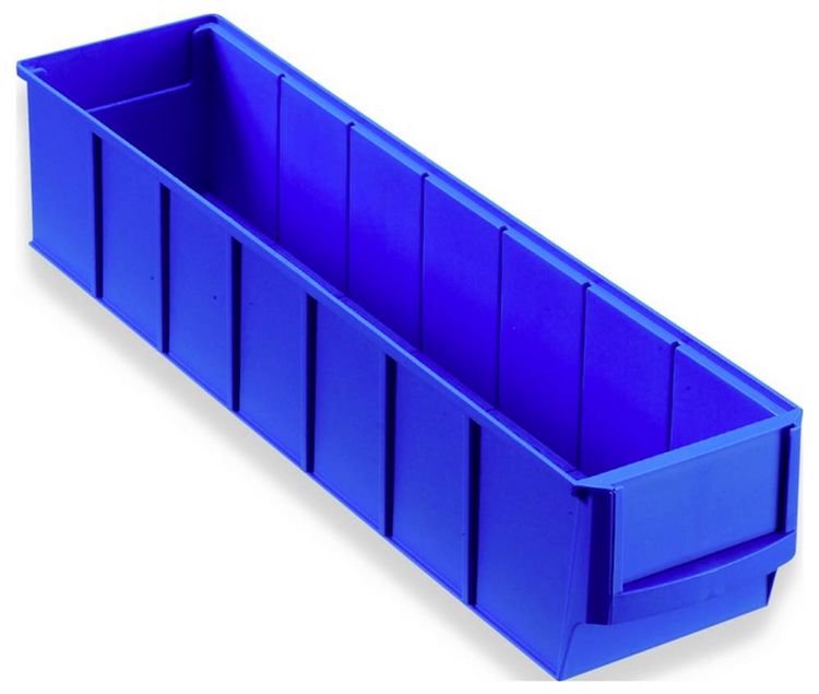 Produktbild: Allit 456540 Sichtlagerkasten Regal-Industriebox Gr. 400S (L x B x H) 400 x 91 x 81 mm Blau 1 St.