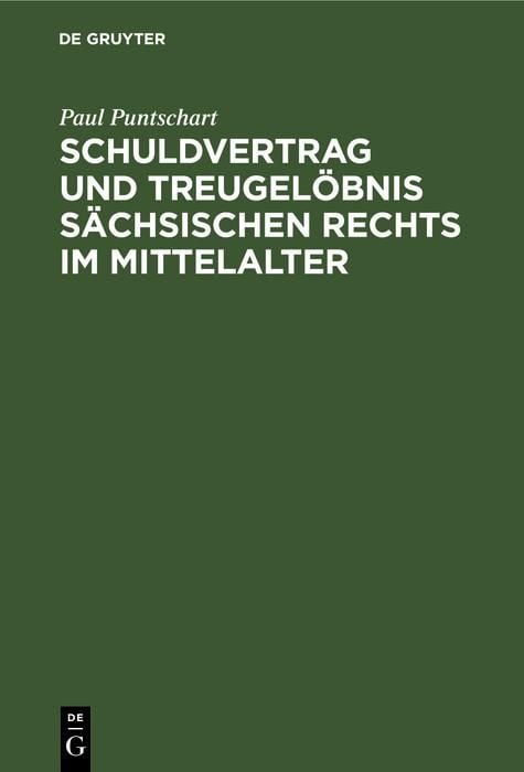 Produktbild: Schuldvertrag und Treugel&ouml;bnis s&auml;chsischen Rechts im Mittelalter