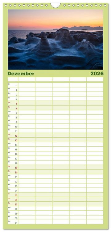 Produktbild: Familienplaner 2026 - Griechische Inseln - Ein Jahr im Mittelmeer mit 5 Spalten (Wandkalender, 21 x 45 cm) CALVENDO