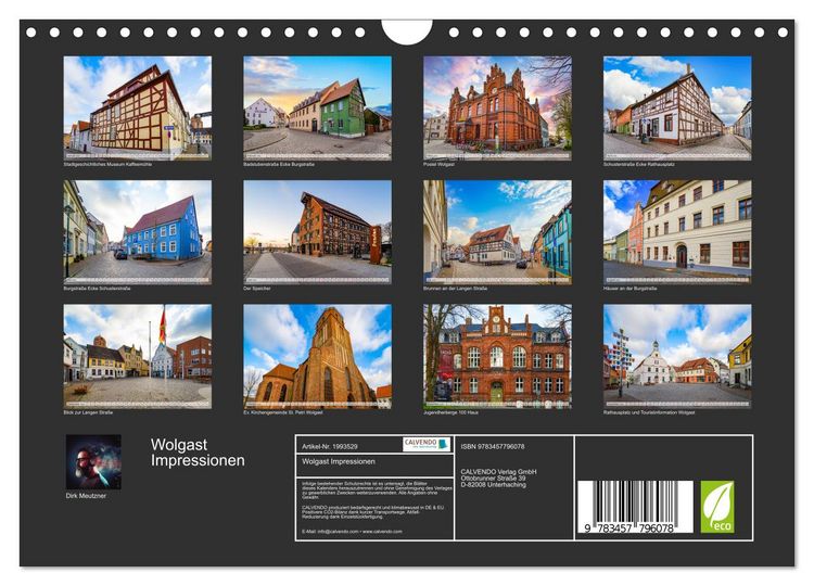Produktbild: Wolgast Impressionen (Wandkalender 2026 DIN A4 quer), CALVENDO Monatskalender
