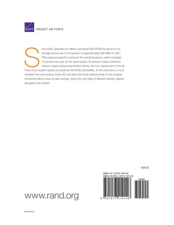 Produktbild: Assessing the Implications of Policy Options for the Military Personnel Budget