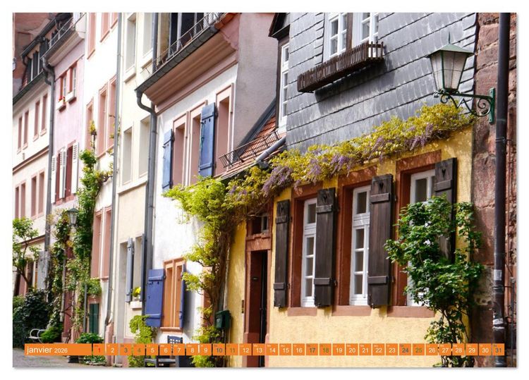 Produktbild: Magnifique Heidelberg (Calendrier de bureau 2026 DIN A5 vertical), CALVENDO calendrier mensuel