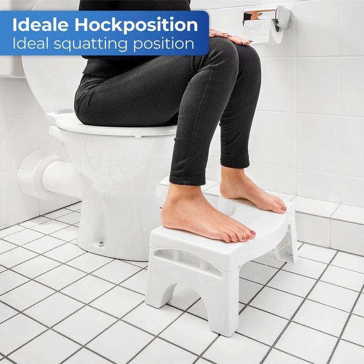 Produktbild: Faltbarer Toiletten-Fu&szlig;hocker, belastbar bis 100 kg