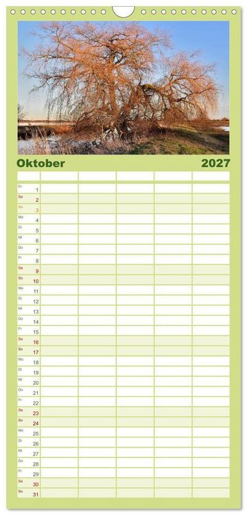 Produktbild: Familienplaner 2027 - Unser Land im Norden mit 5 Spalten (Wandkalender, 21 x 45 cm) CALVENDO