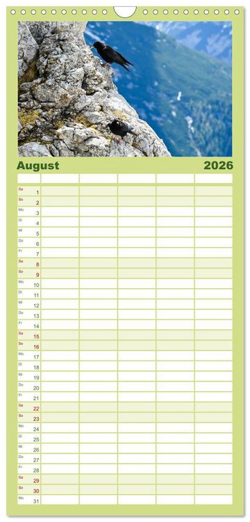 Produktbild: Familienplaner 2026 - Alpenwelten-Zwischen Wetterstein und Karwendel mit 5 Spalten (Wandkalender, 21 x 45 cm) CALVENDO