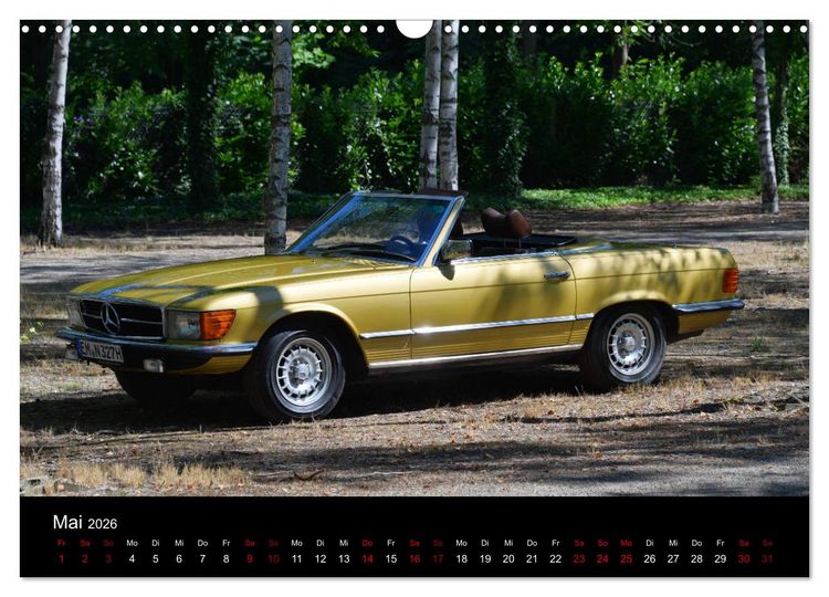 Produktbild: Mercedes SL W107 - zeitlose Eleganz (Wandkalender 2026 DIN A3 quer), CALVENDO Monatskalender