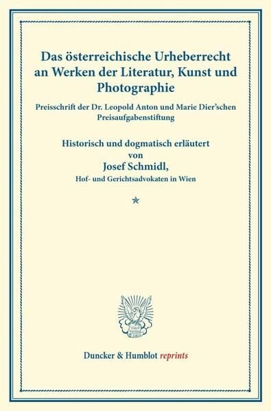 Produktbild: Das &ouml;sterreichische Urheberrecht