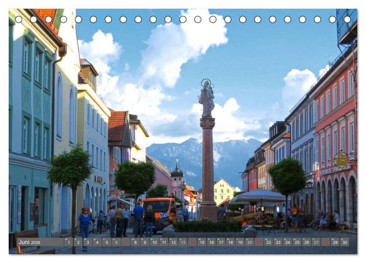 Produktbild: Murnau und das Blaue Land - Aquarelle und Fotografien (Tischkalender 2026 DIN A5 quer), CALVENDO Monatskalender