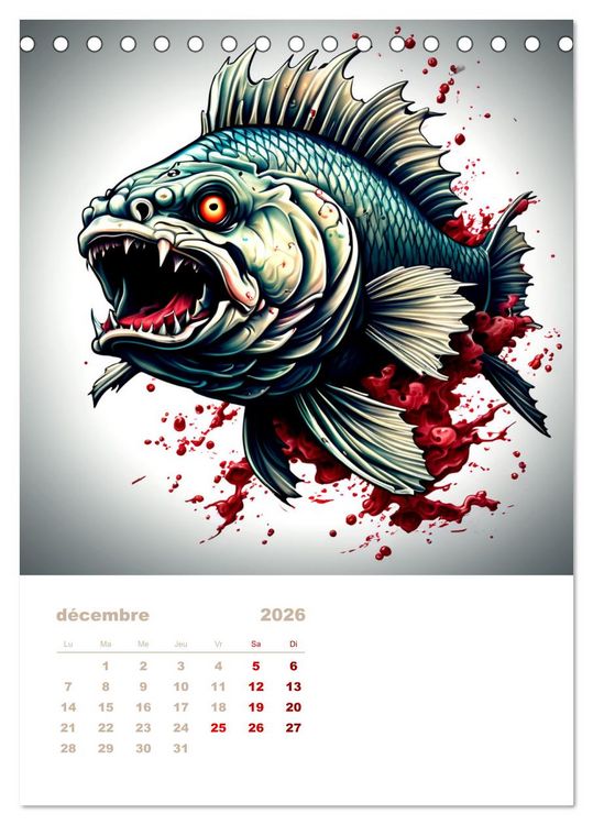 Produktbild: Marche des zombies (Calendrier de bureau 2026 DIN A5 horizontal), CALVENDO calendrier mensuel