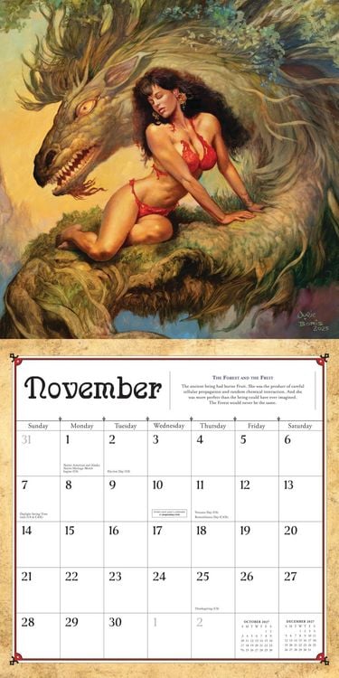 Produktbild: Boris Vallejo and Julie Bell's Fantasy Wall Calendar 2027