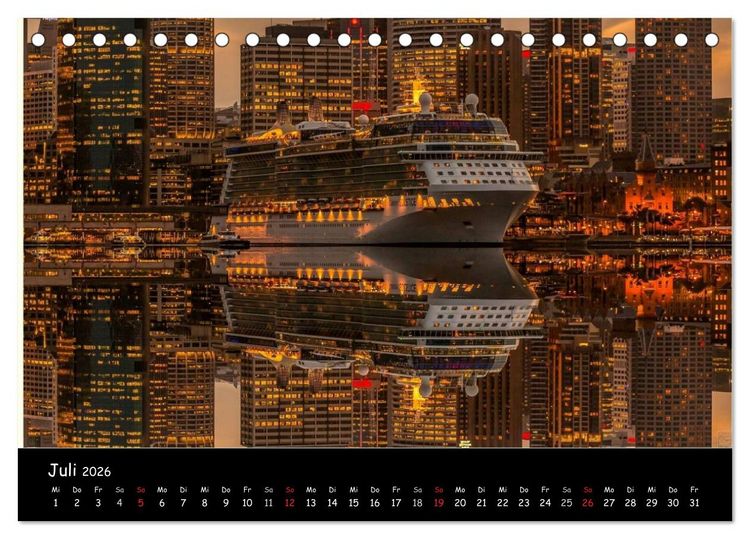 Produktbild: Kreuzfahrt erleben (Tischkalender 2026 DIN A5 quer), CALVENDO Monatskalender