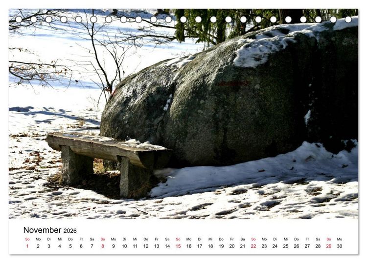 Produktbild: Granitwelten im Waldviertel (Tischkalender 2026 DIN A5 quer), CALVENDO Monatskalender