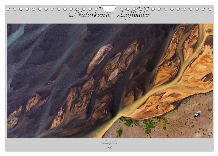 Produktbild: Naturkunst - Luftbilder (Wandkalender 2026 DIN A4 quer), CALVENDO Monatskalender