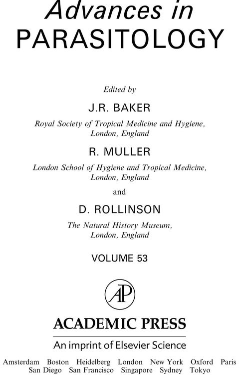 Produktbild: Advances in Parasitology