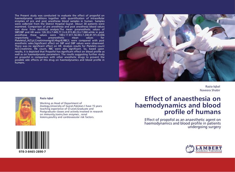 Produktbild: Effect of anaesthesia on haemodynamics and blood profile of humans