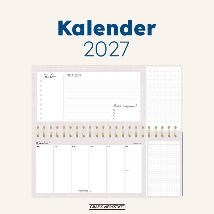 Produktbild: Wochenplaner 2027 Mein Jahr 2027 (mit Kalendarium)