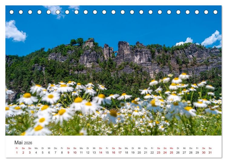Produktbild: DEUTSCHLAND, S&auml;chsische Schweiz Nationalpark, M&auml;rchenwald (Tischkalender 2026 DIN A5 quer), CALVENDO Monatskalender