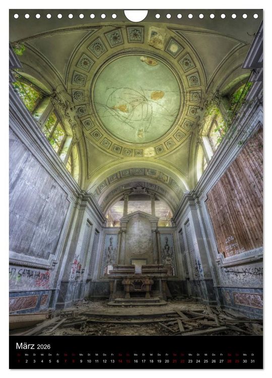 Produktbild: Lost Places - Verlassene Kirchen (Wandkalender 2026 DIN A4 hoch), CALVENDO Monatskalender