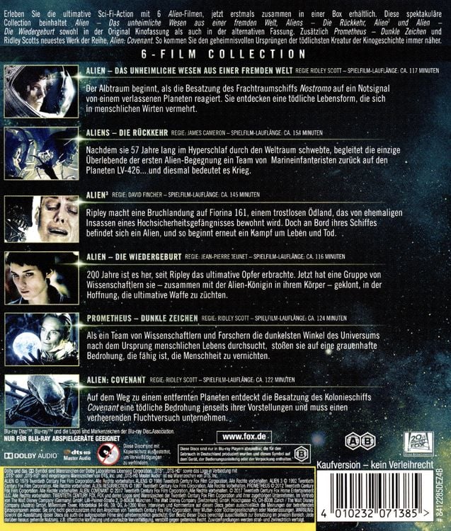 Produktbild: Alien 1-6 [6 BRs]