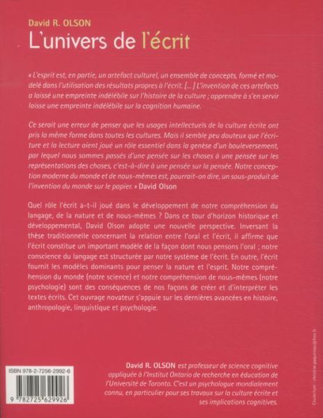 Produktbild: L'univers de l'&eacute;crit