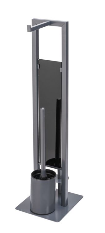 Produktbild: Stand WC-Garnitur Mod. Rivalta Grau, Platte aus Sicherheitsglas