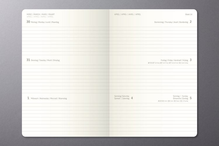Produktbild: C2722 Wochenkalender Conceptum 2027 ca. A5 schwarz