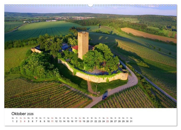 Produktbild: Deutschlands Burgen - Der S&uuml;den von oben (Wandkalender 2026 DIN A2 quer), CALVENDO Monatskalender
