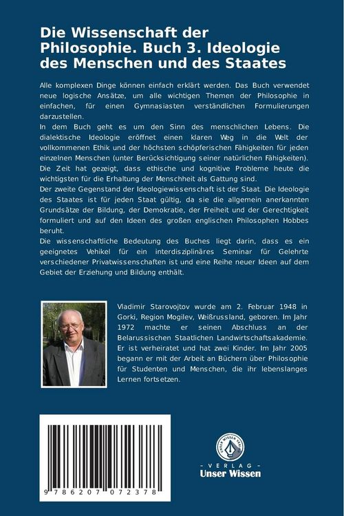 Produktbild: Die Wissenschaft der Philosophie. Buch 3. Ideologie des Menschen und des Staates