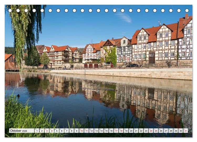 Produktbild: Das Weserbergland (Tischkalender 2026 DIN A5 quer), CALVENDO Monatskalender