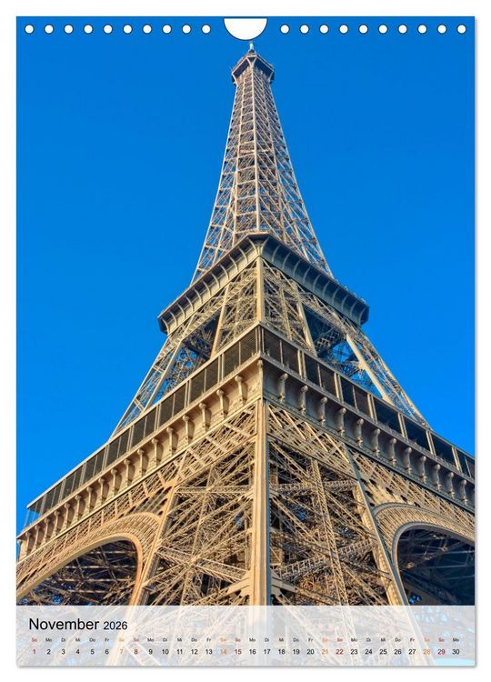Produktbild: Eiffelturm - Ikone der Architektur, Ikone der Ingenieurskunst (Wandkalender 2026 DIN A4 hoch), CALVENDO Monatskalender