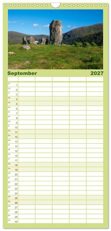 Produktbild: Familienplaner 2027 - Mystisches Irland mit 5 Spalten (Wandkalender, 21 x 45 cm) CALVENDO