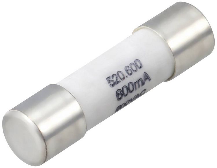 Produktbild: VOLTCRAFT VC 191 Fuse Multimetersicherung (&Oslash; x L) 5 mm x 20 mm 600 mA 600 V/AC, 500 V/DC Flink -F- Inhalt 1 St.