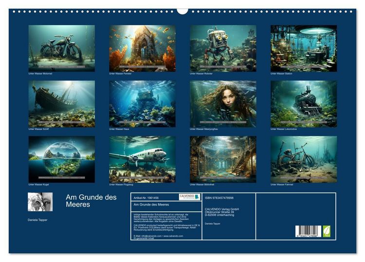 Produktbild: Am Grunde des Meeres (Wandkalender 2026 DIN A2 quer), CALVENDO Monatskalender