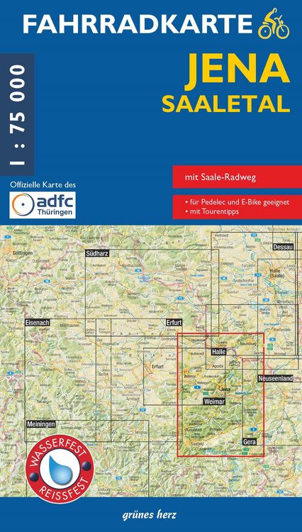 Produktbild: Fahrradkarte Jena - Saaletal 1:75 000